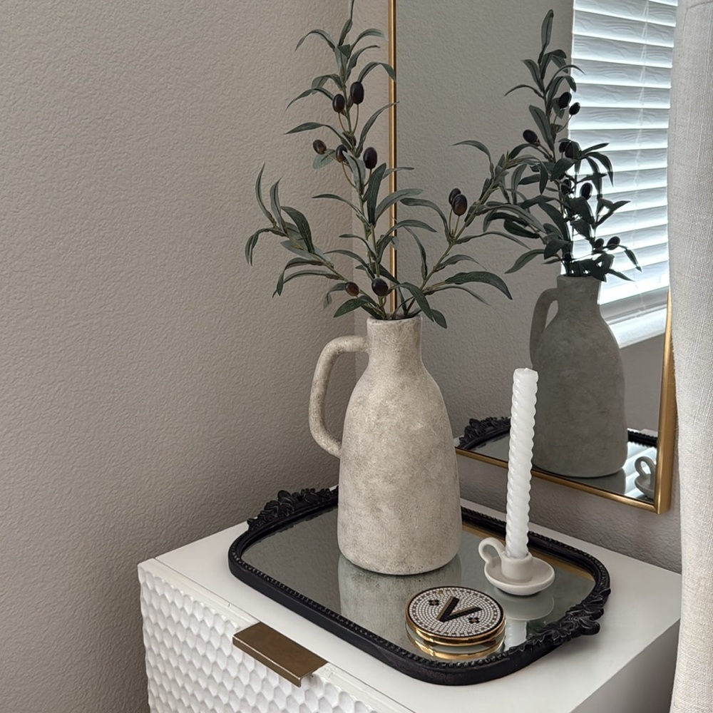 Anthropologie Black Ornate Mirror